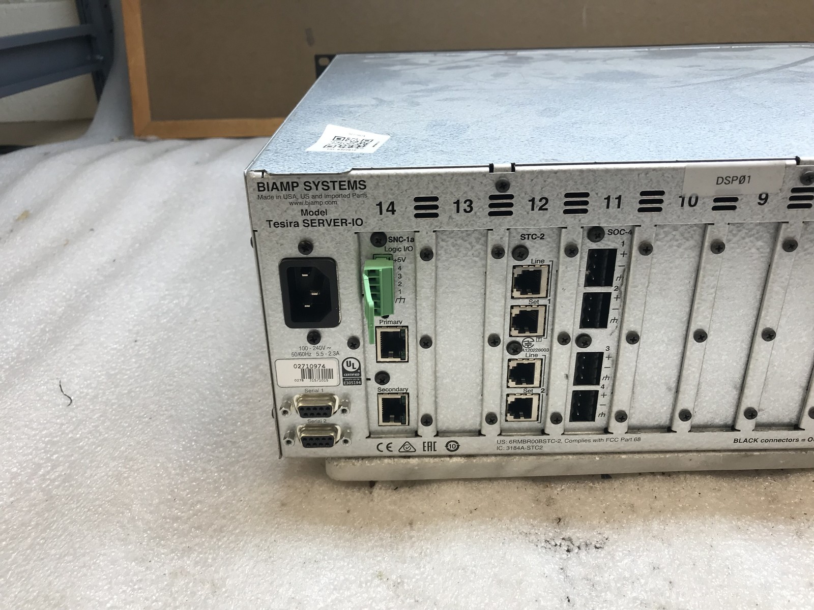 Biamp Tesira Server-iO Digital Signal Processor w/ 8 modules