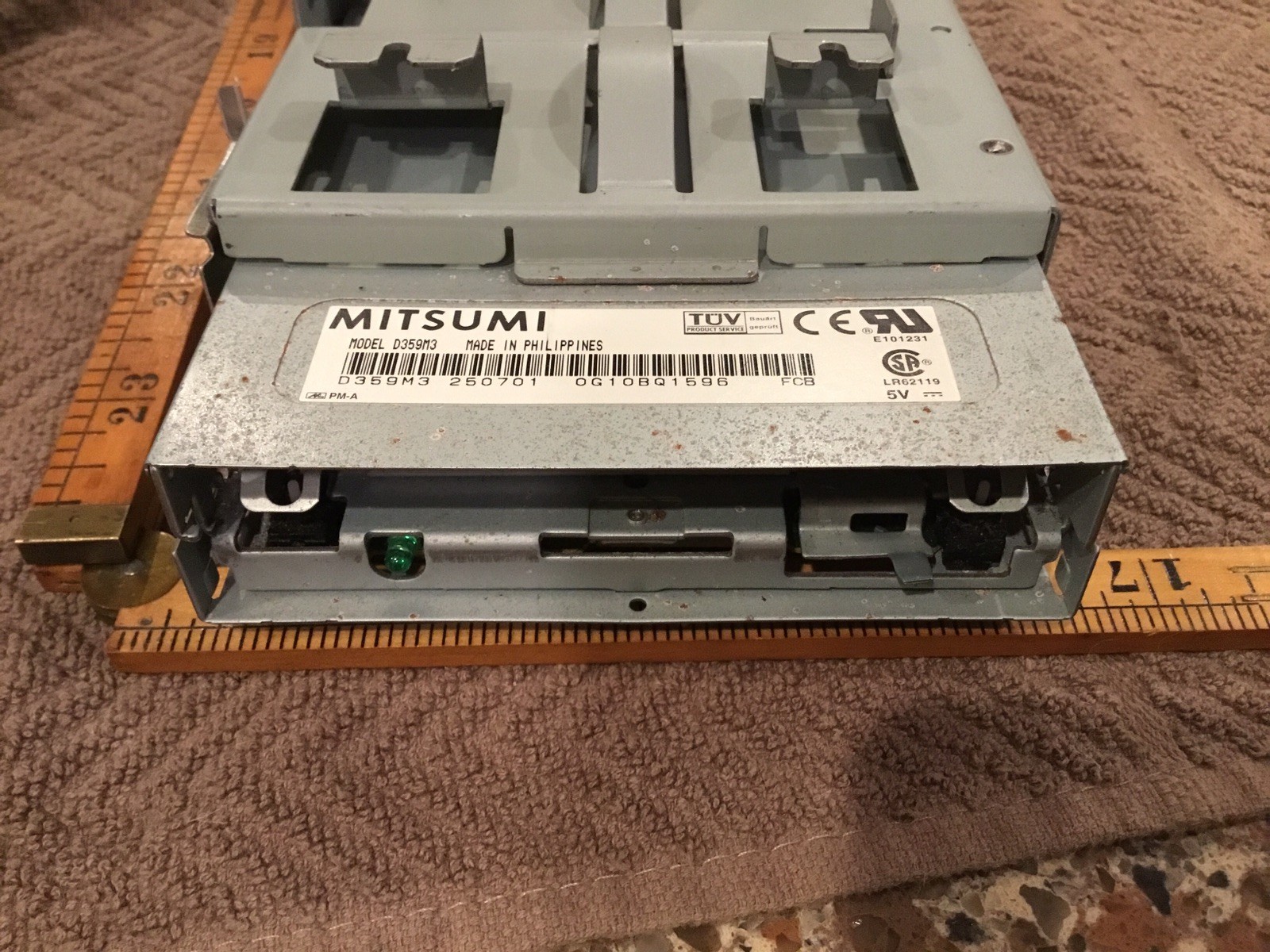Two Mitsumi D359M3D 3.5" Internal Floppy Drive W/ Ribbon Cable Missing Bezels