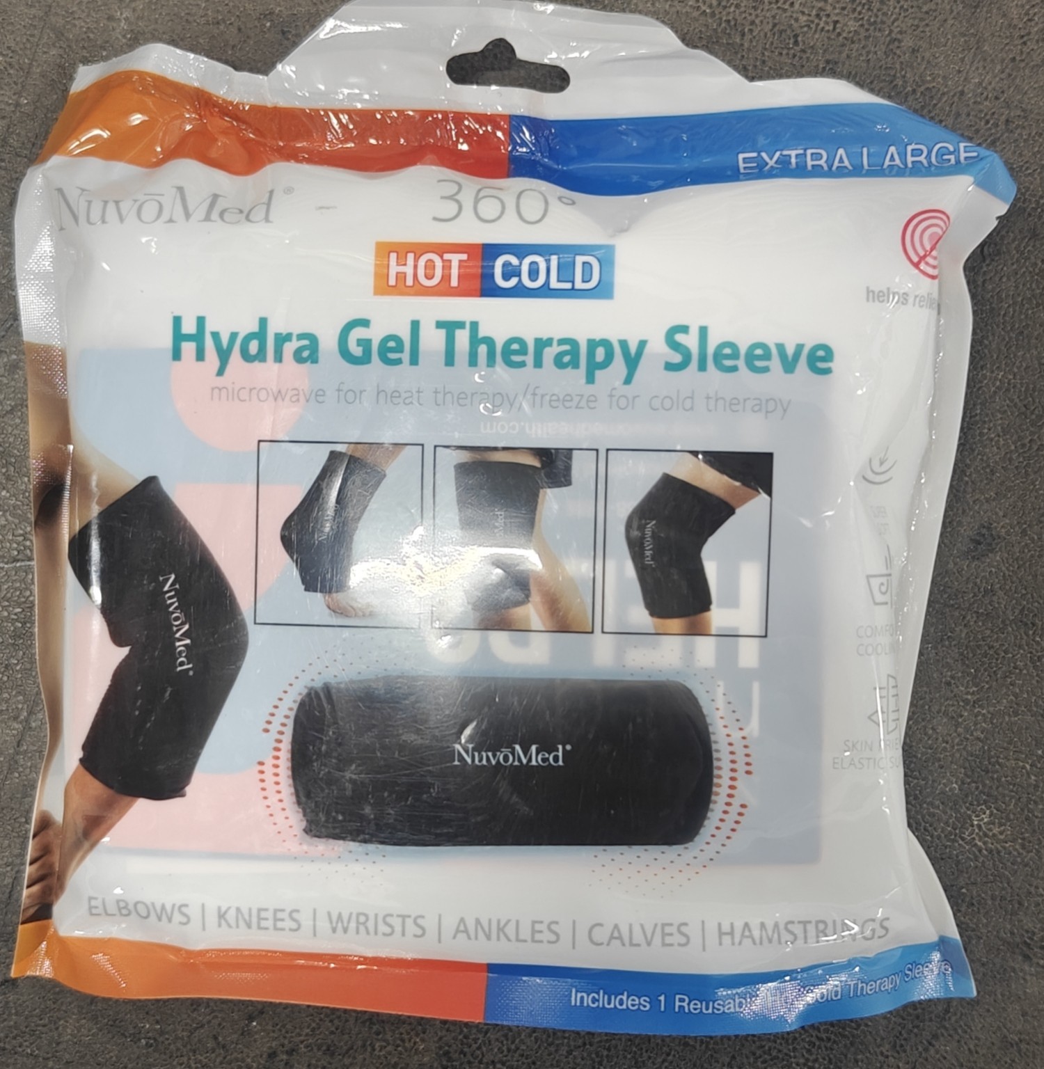 Reusable Hot/Cold Hydra Gel Compression Therapy Sleeve - extra Large