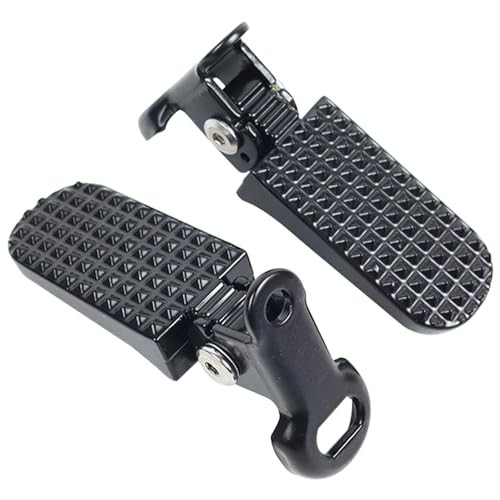 1 Pair Mini Bike Foot Pegs,Bike Rear Pedals Aluminium Alloy Non Slip black
