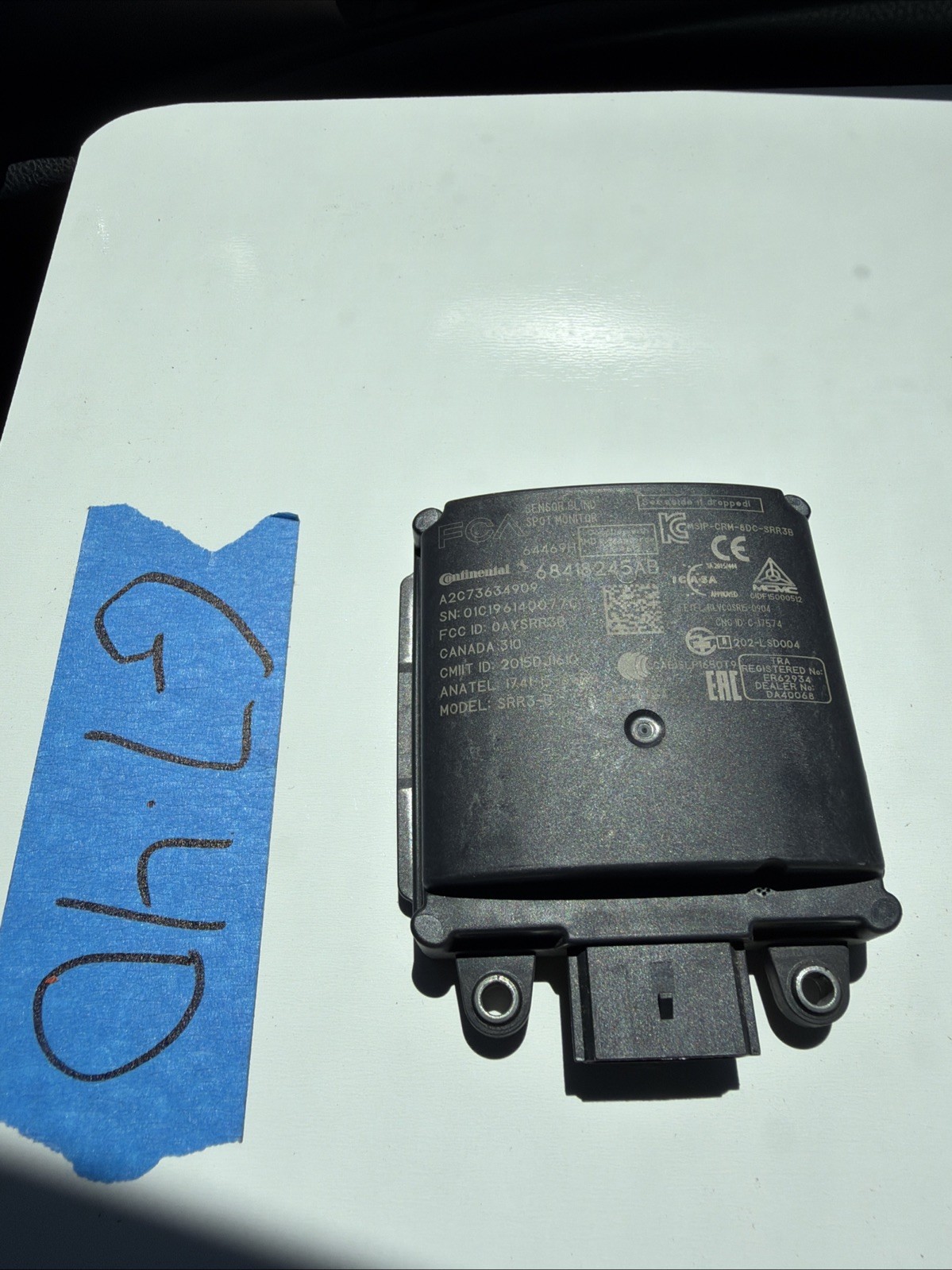2016-2020 Dodge Durango Blindspot Module OEM Distance Radar Sensor 68418245AB