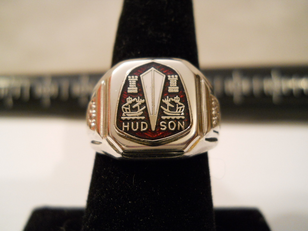 Hudson Commodore 1950-54 Nickel Silver Ring Enamel Chrome Medallion Choice Size