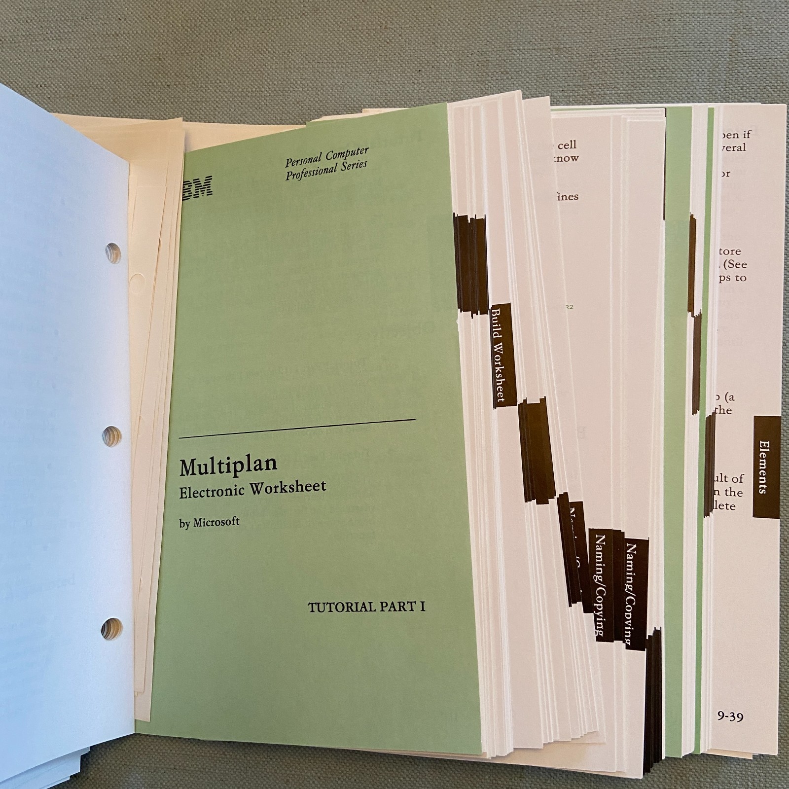 IBM PC Computer Professional Multiplan Electronic Worksheet Microsoft 1983 V 1.1