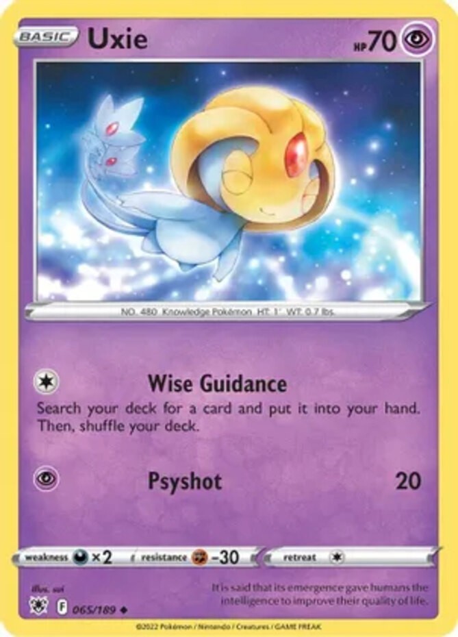 Uxie - 065/189 - Uncommon - Near Mint