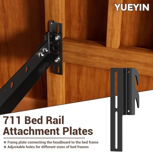 4Pcs 711 Bolt-On to Hook-On Bed Frame Conversion Brackets, Bed Frame 4 Pcs