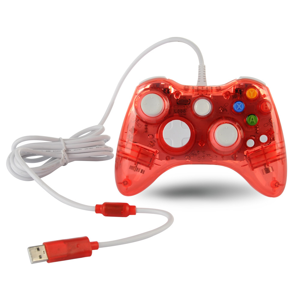 Wired Wireless Xbox 360 Glow Controller GamePad Remote for PC Xbox 360 Console