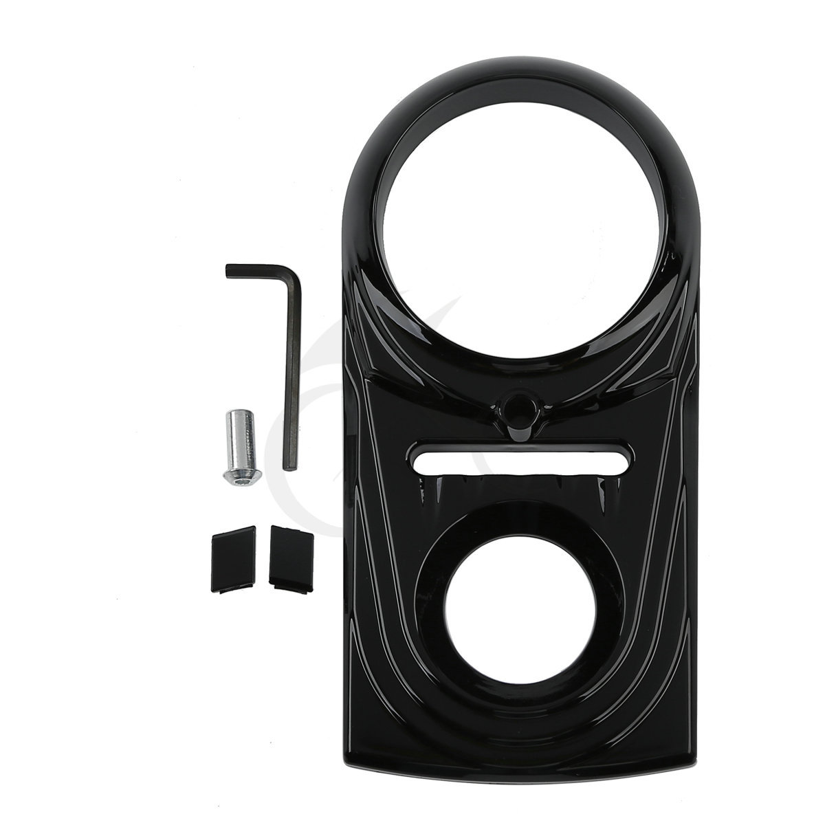 Chrome/Black Dash Panel Insert Cover Fit For Harley Softail Fatboy 2000-2017