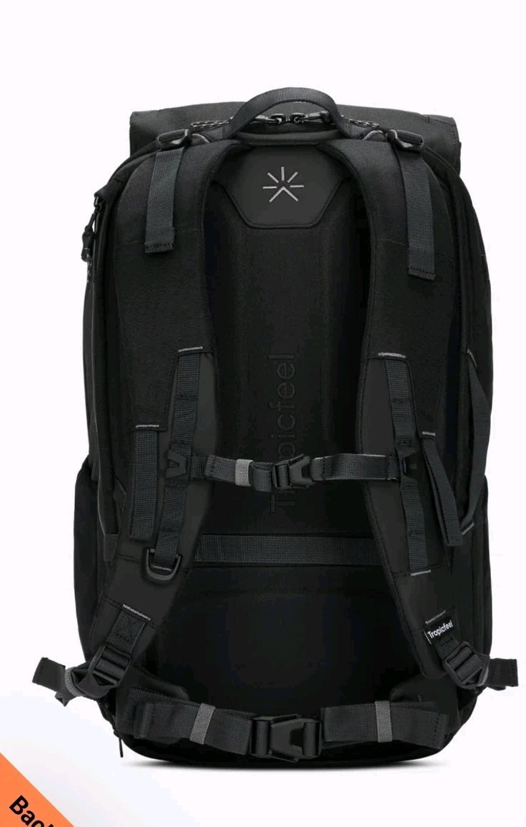 TROPICFEEL SHELL 20L-40L BACKPACK TRAVEL CORE BLACK EXPANDABLE NEW