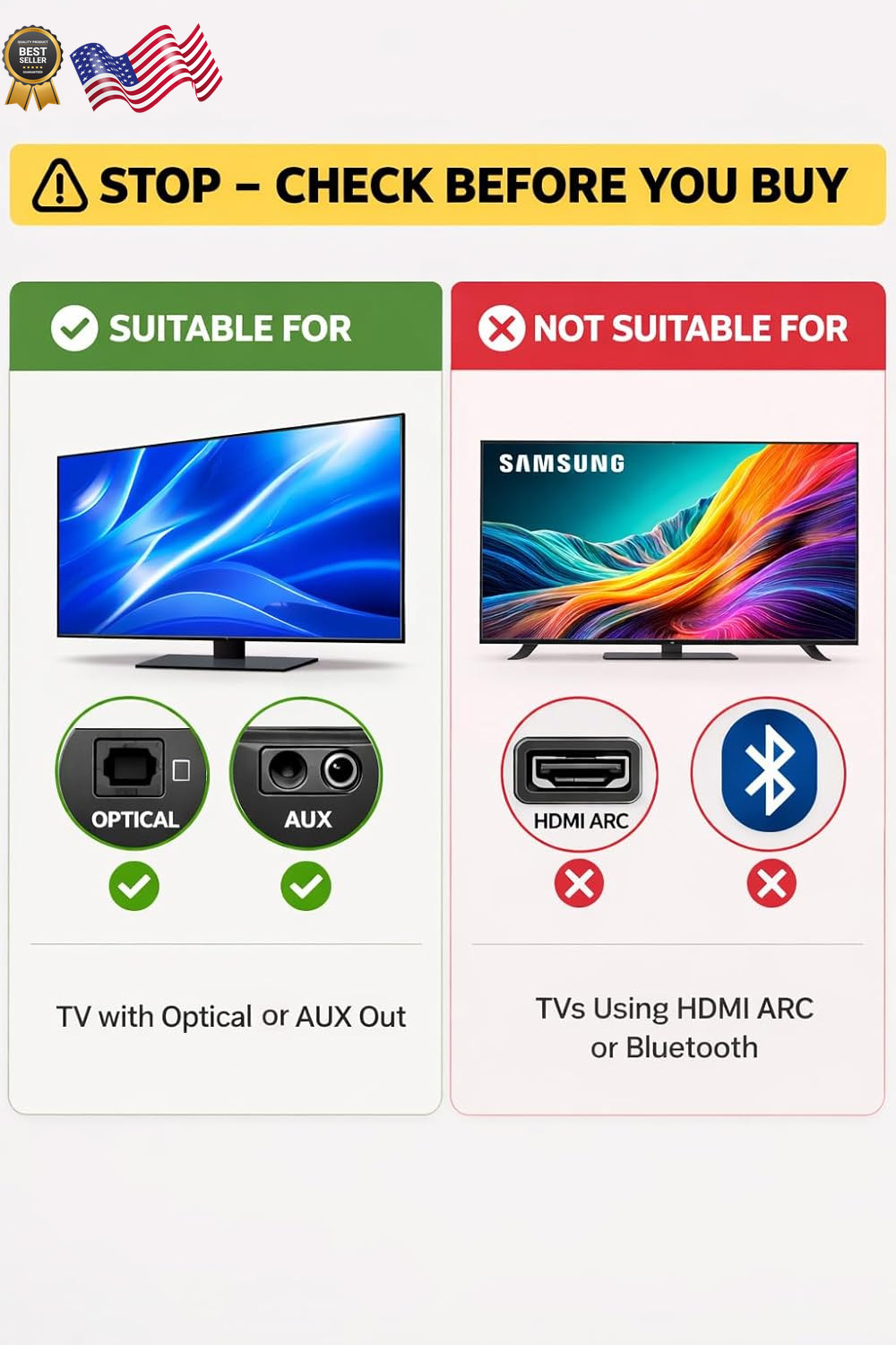 Avantree Oasis Plus 2 Bluetooth Transmitter for TV with Remote Volume Control