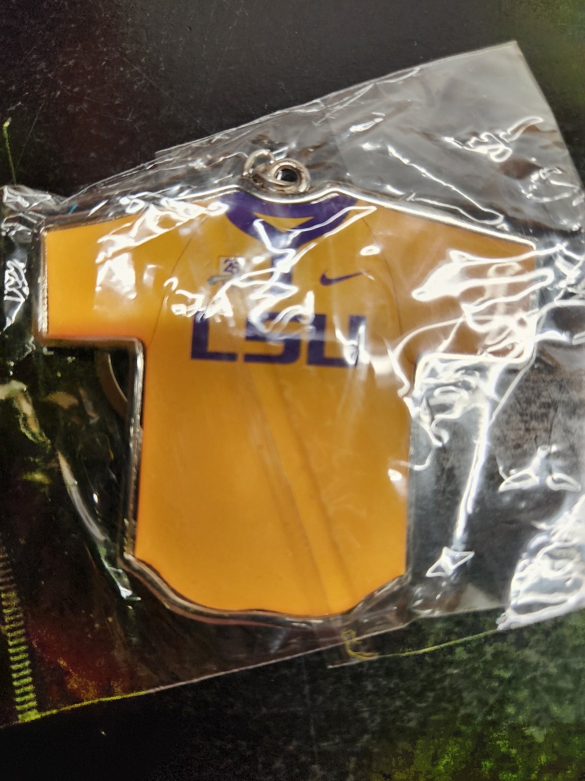 Nike LSU Tigers 25th Anniversary Jersey Keychain #18 Yellow Purple