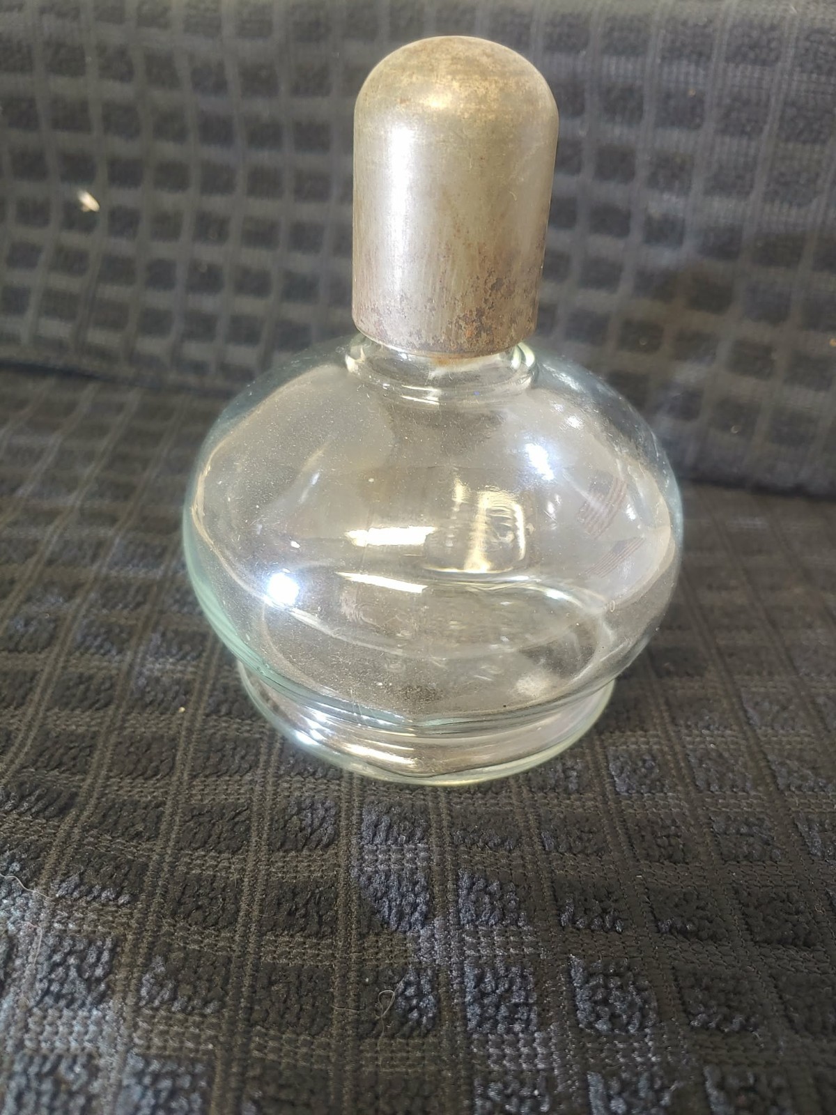 TCW glass alcohol burner bottle vintage read description