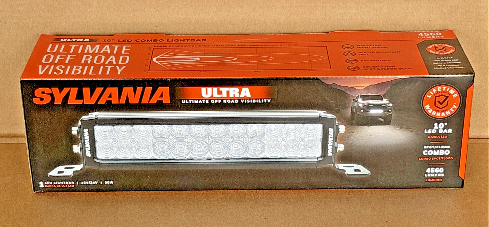 - NEW SYLVANIA ULTRA 10" OFF-ROAD LED LIGHT BAR 4560 LUMENS -ULTIMATE VISIBILITY