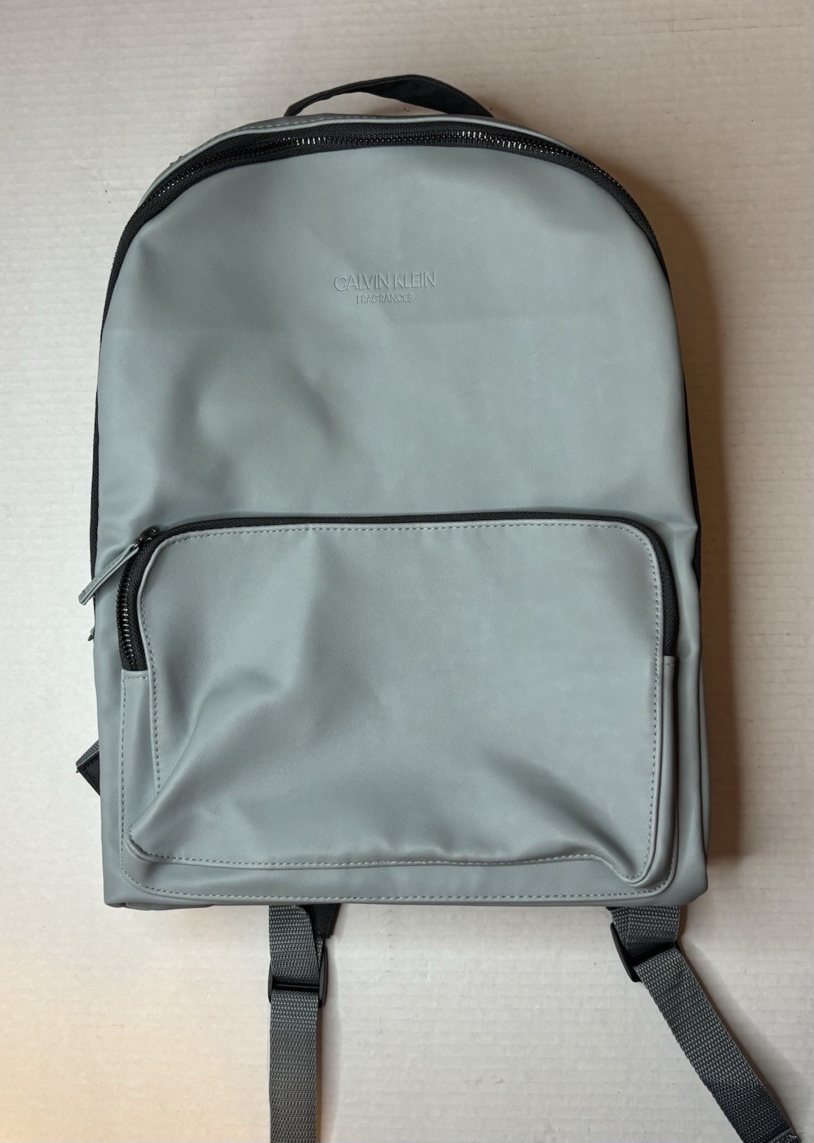 Calvin Klein Backpack Polyurethane Grey School Travel