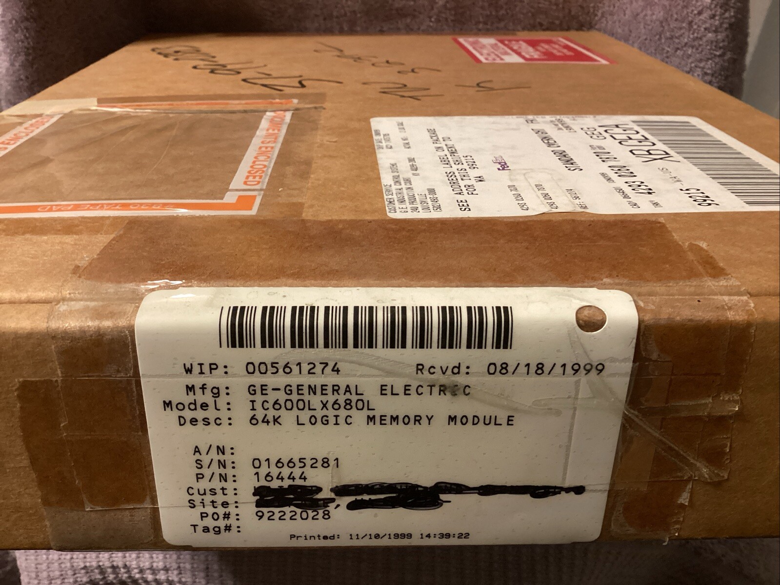 GENERAL ELECTRIC…IC600LX680L…64k Logic Memory Module…REMAN…SEALED 😀