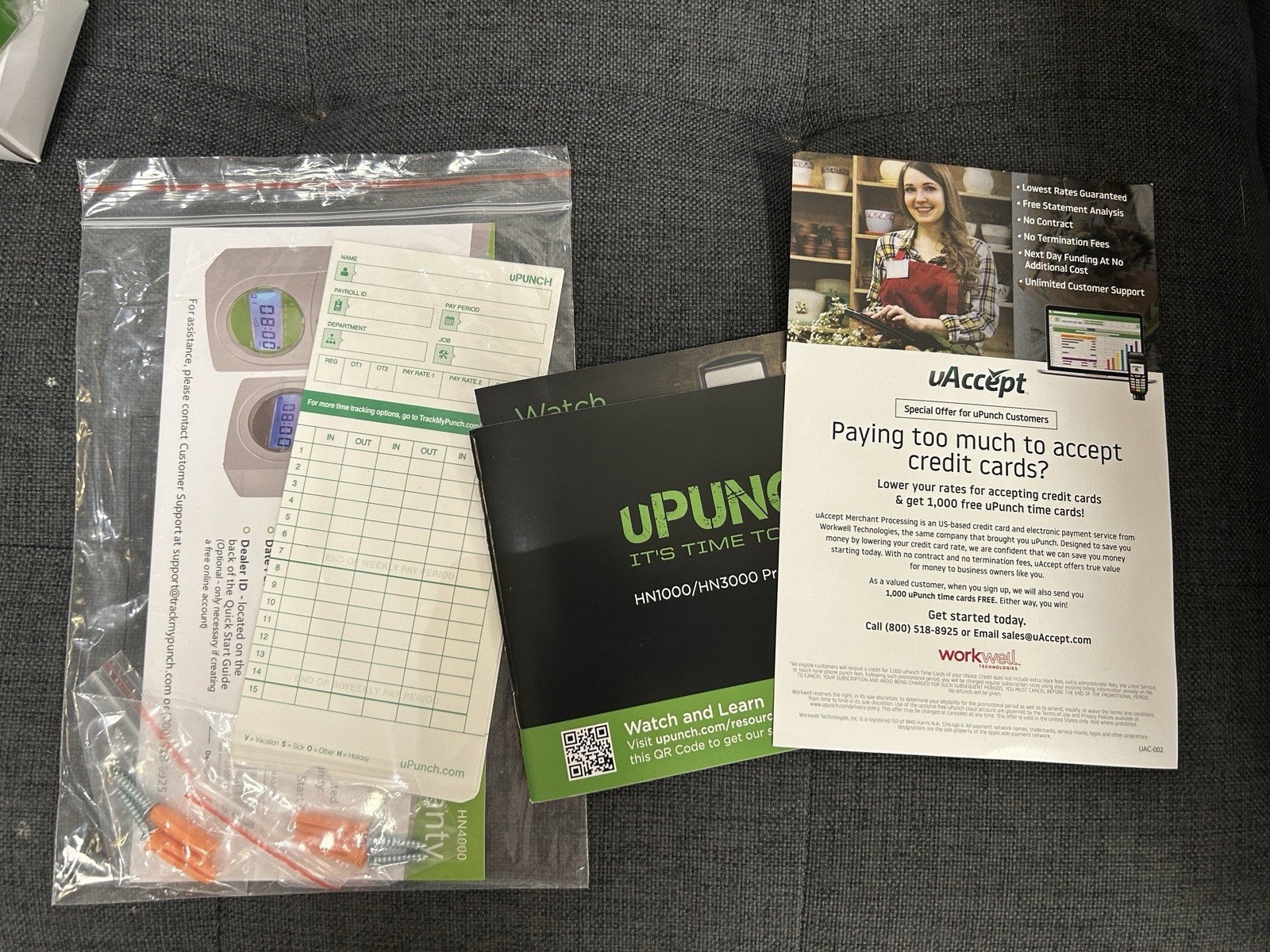 uPunch HN3540 Complete Small Business Start-Up Kit: AutoAlign Time Clock System