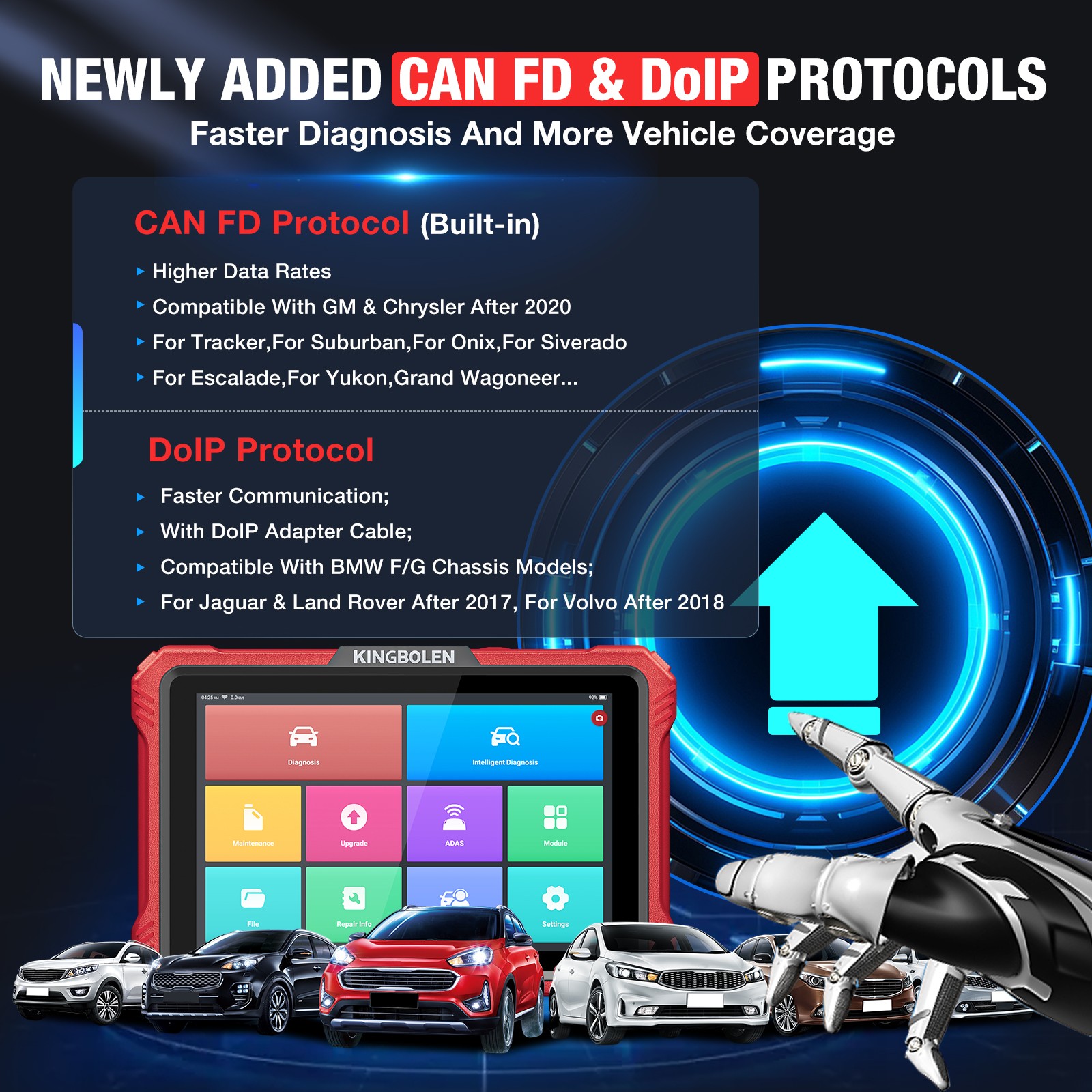2026 Kingbolen K10 PRO Bluetooth 2 Coding Full System Diagnostic Scanner Tool