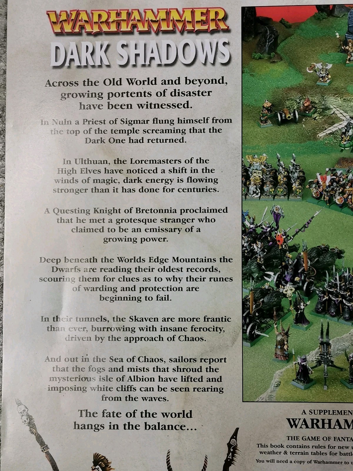 Warhammer Dark Shadows Supplement Book Games Workshop 2001 Albion OOP Paper Back