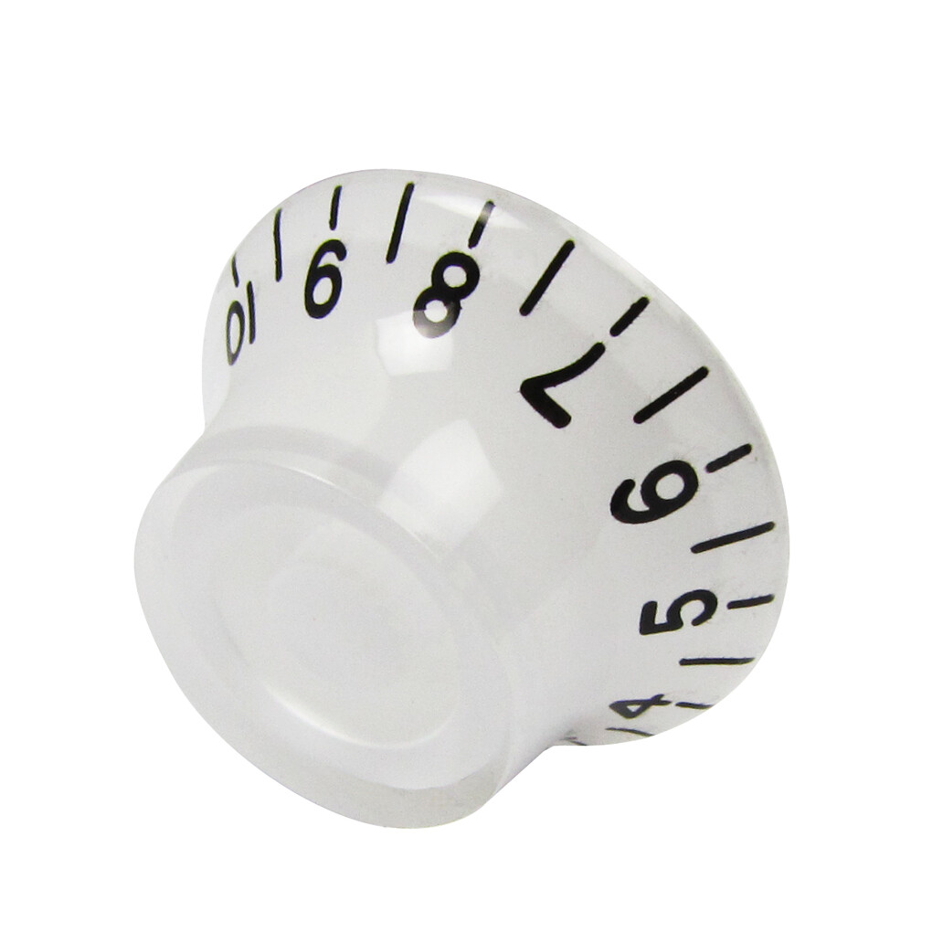 FLEOR 4PCS White Guitar Knobs Volume Tone Control with Hot Top Shape for LP SG