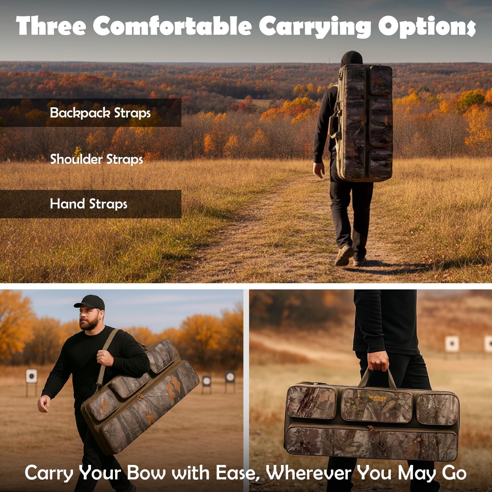 VIEW Bow Case - Protects Your Compound Bow - Features Large Compartment, Soft