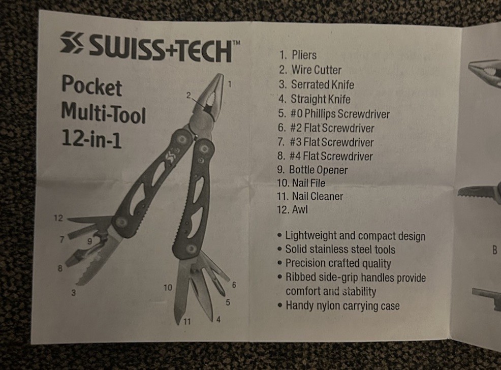 Swiss tech 5 tool set lot with tins