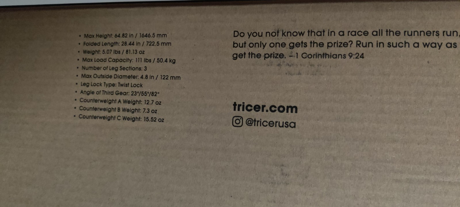 TRICER X2 Tripod **NEW**