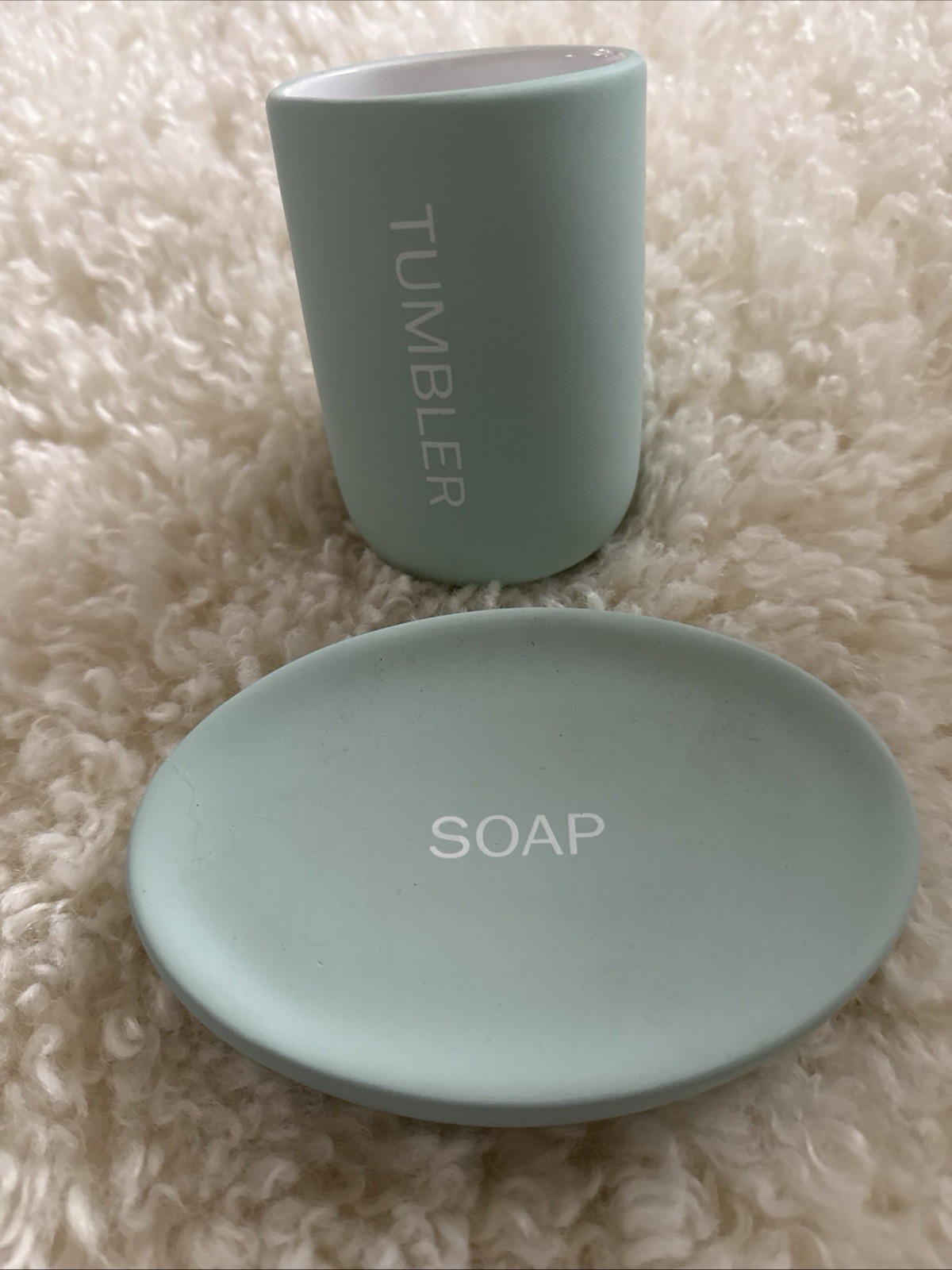 Bathroom Set - Includes Tumbler, Soap Set of 2 Pieces