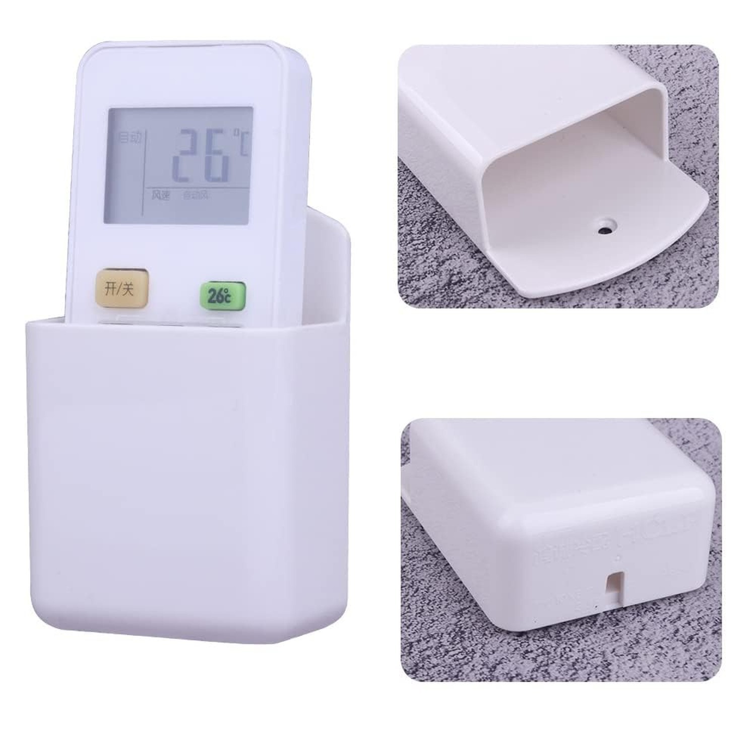 2 PCS Remote Control Holder,Hole-Free Self Adhesive Remote Holder,Wall Mount ...