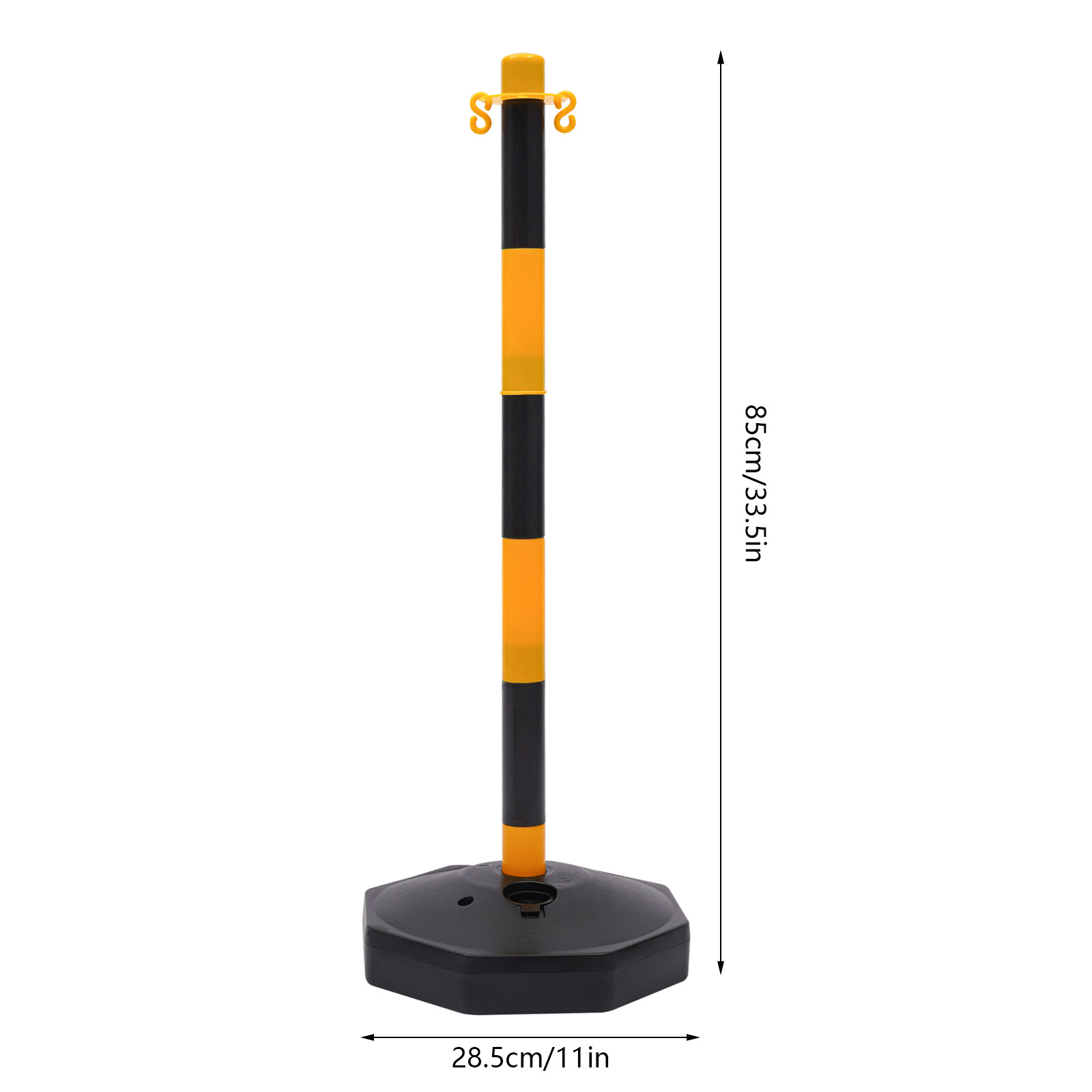 6 Pack Free Standing Safety Bollards with Chains - Portable & Adjustable