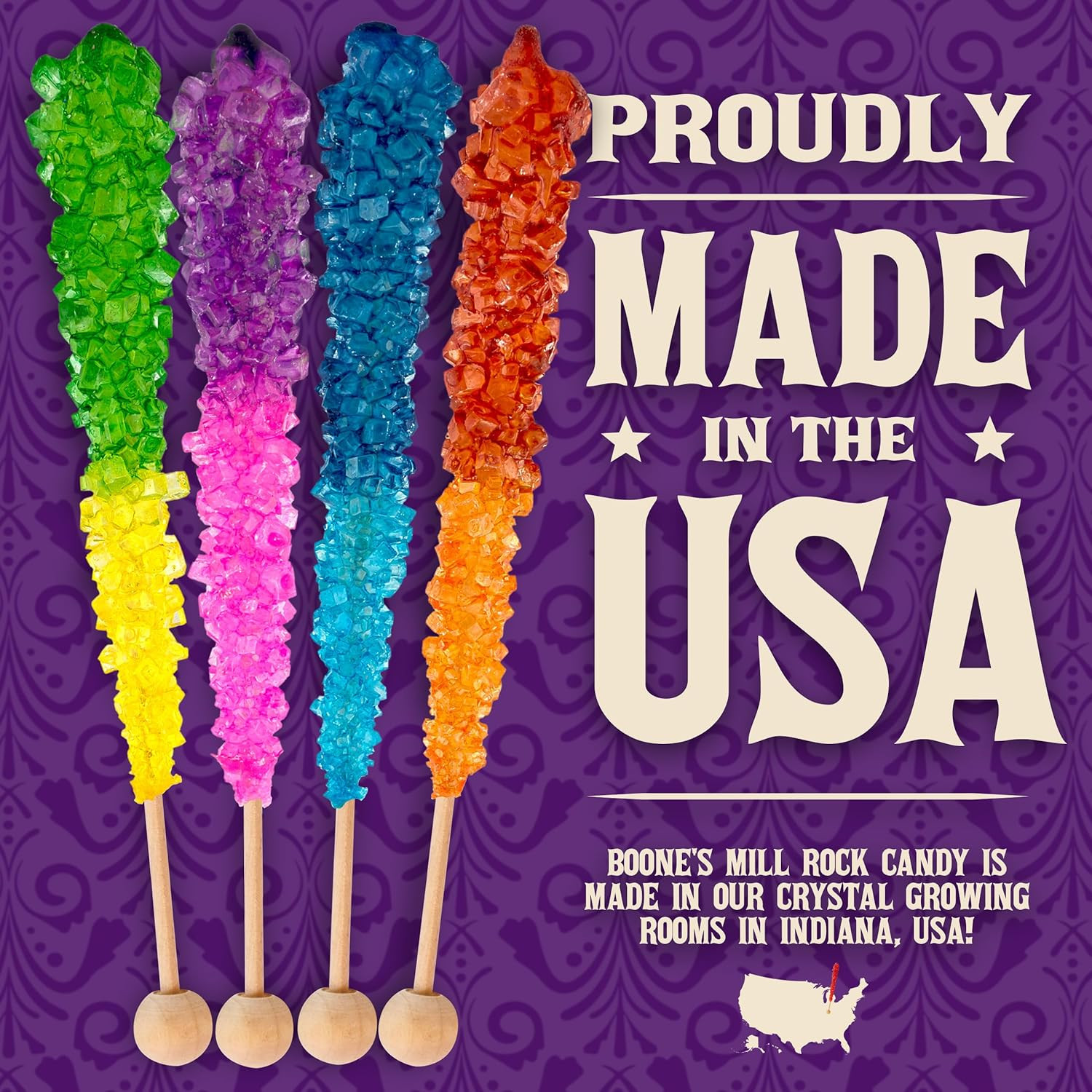 Rocksicles - 36 Extra Large Rock Candy Sticks