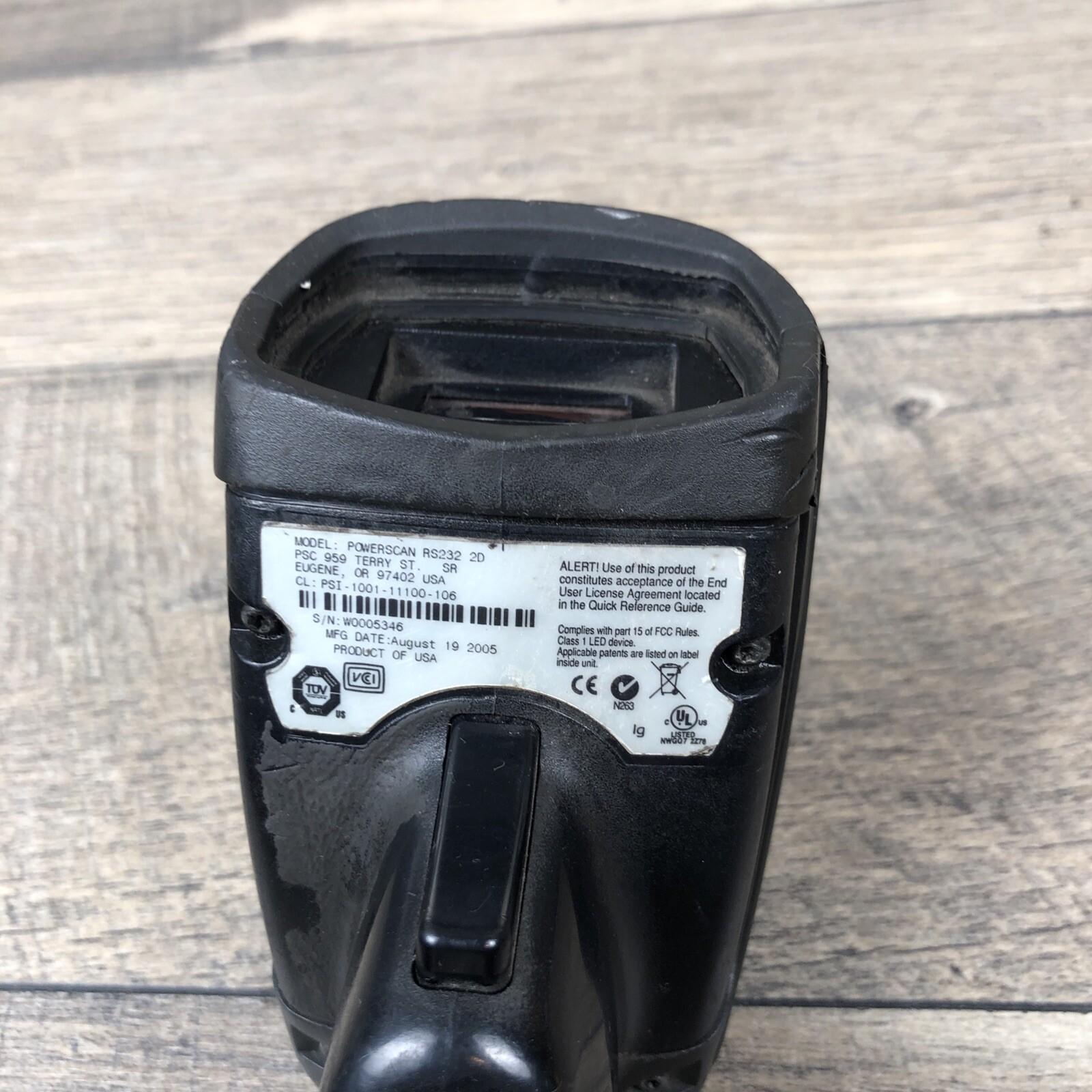 PSC Powerscan RS232 2D Black Wired Handheld Barcode Scanner Only