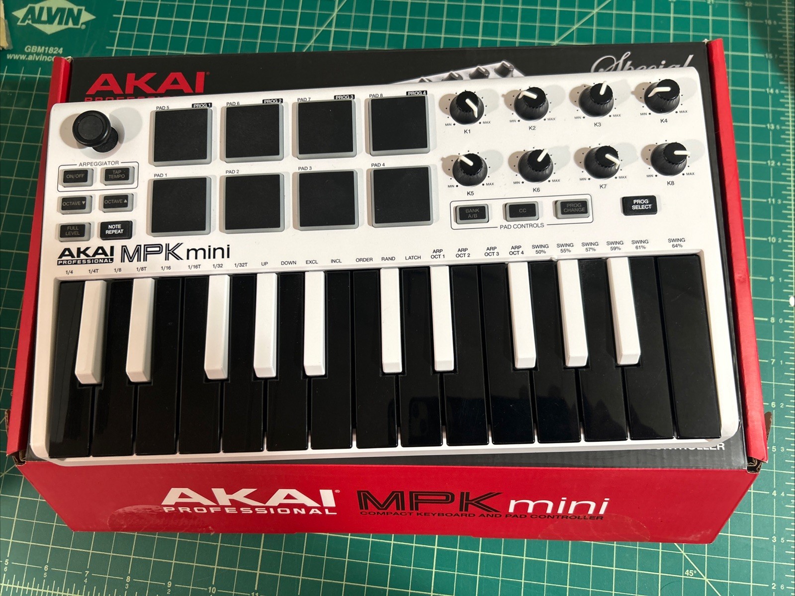 Akai Professional MPKMINIWHITE MKII Compact Keyboard and Pad Controller - White