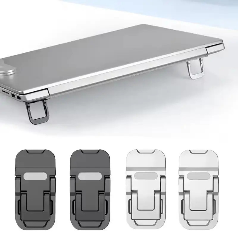 2PCS Foldable Laptop Stand Invisible Adhesive Adjustable Notebook Riser