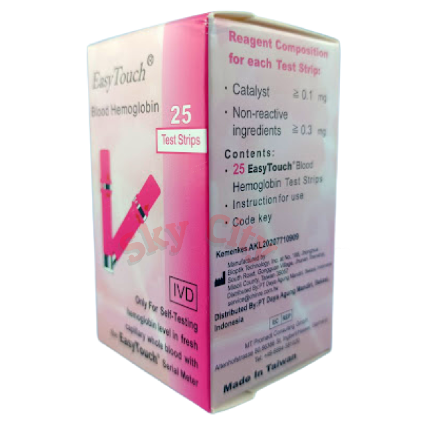 Easy Touch Test Strips For Blood Hemoglobin Level Check - 25 Test Strips