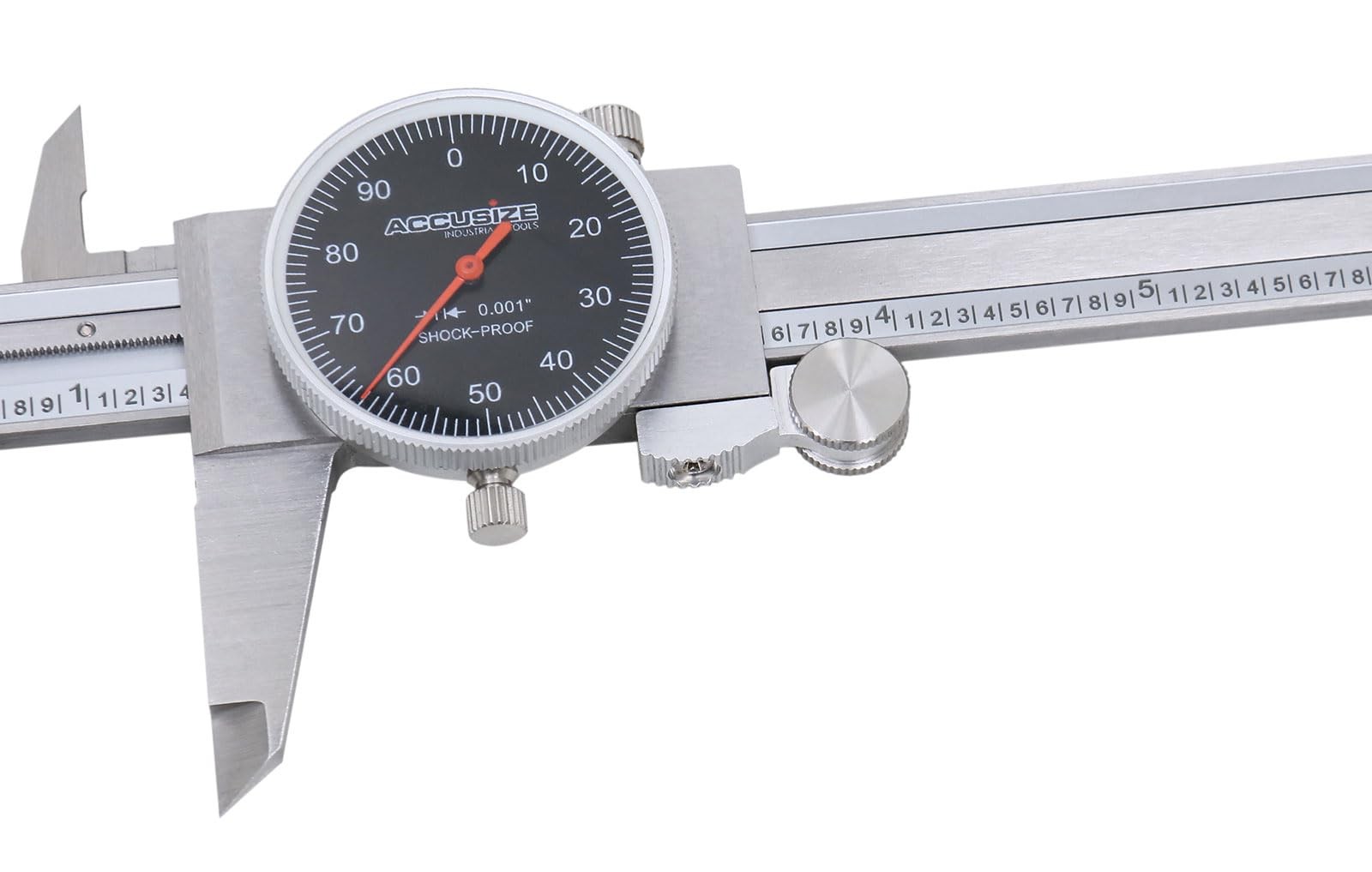 Accusize Industrial Tools 0-6" x 0.001" (Range x Resolution) Dial Caliper, Bl...