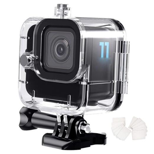 Waterproof Case for Go Pro Hero 11 Balck Mini Action Camera,60M/196FT Diving