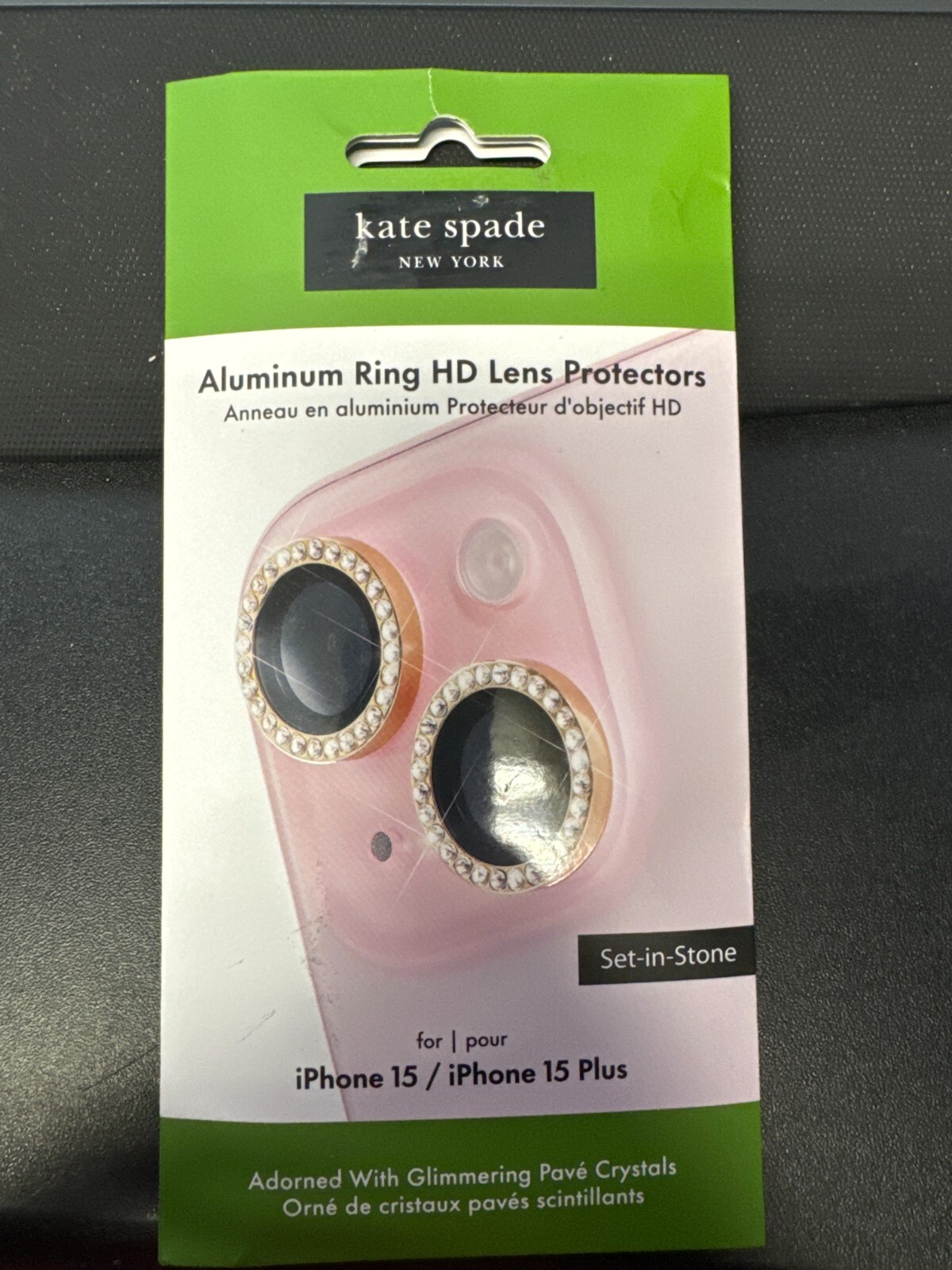 kate spade new york  Aluminum Ring Lens Protectors for iPhone 15 and 15 plus