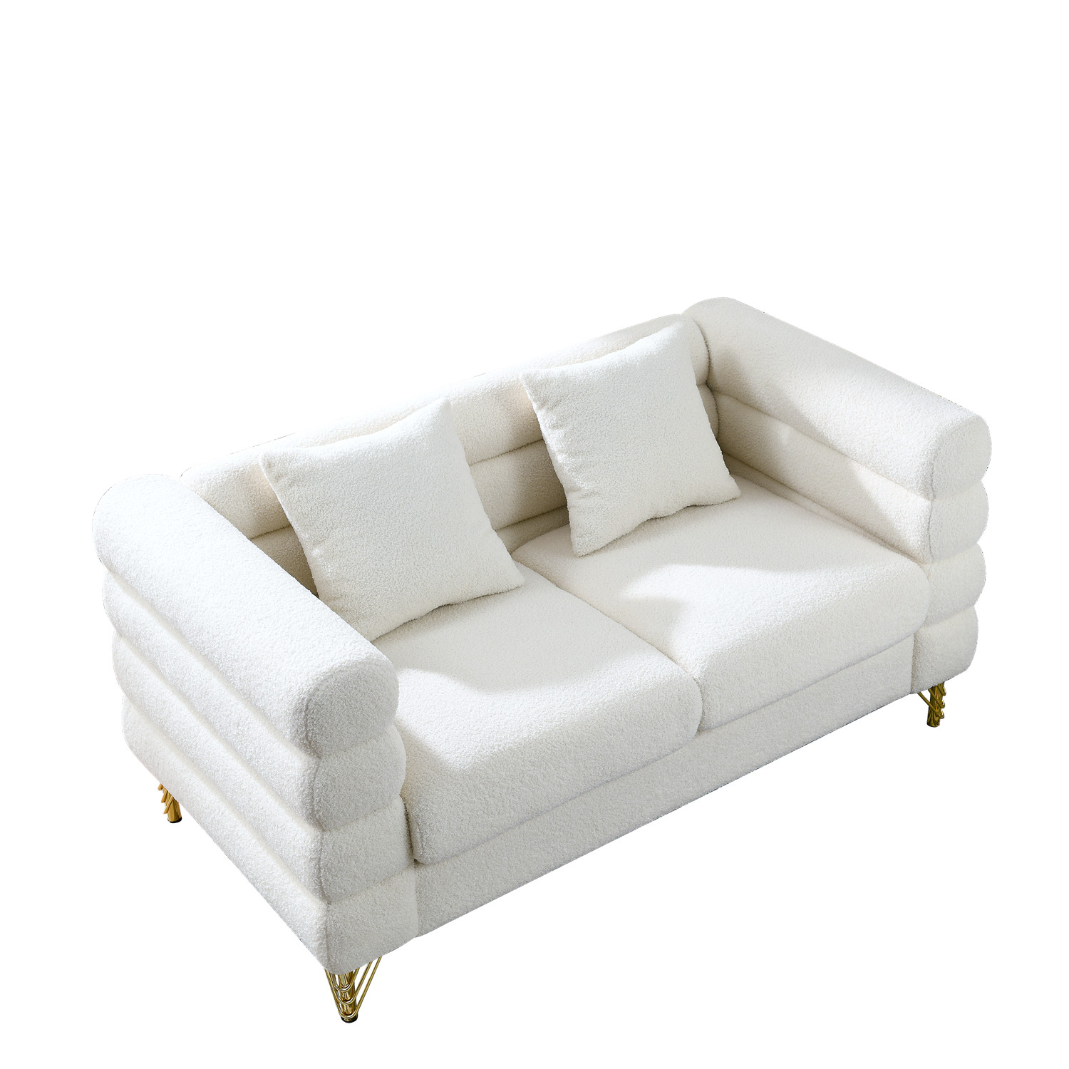 60'' Loveseat Sofa Couch 2-Seater Upholstered Sofa Couch Living Room Sofa