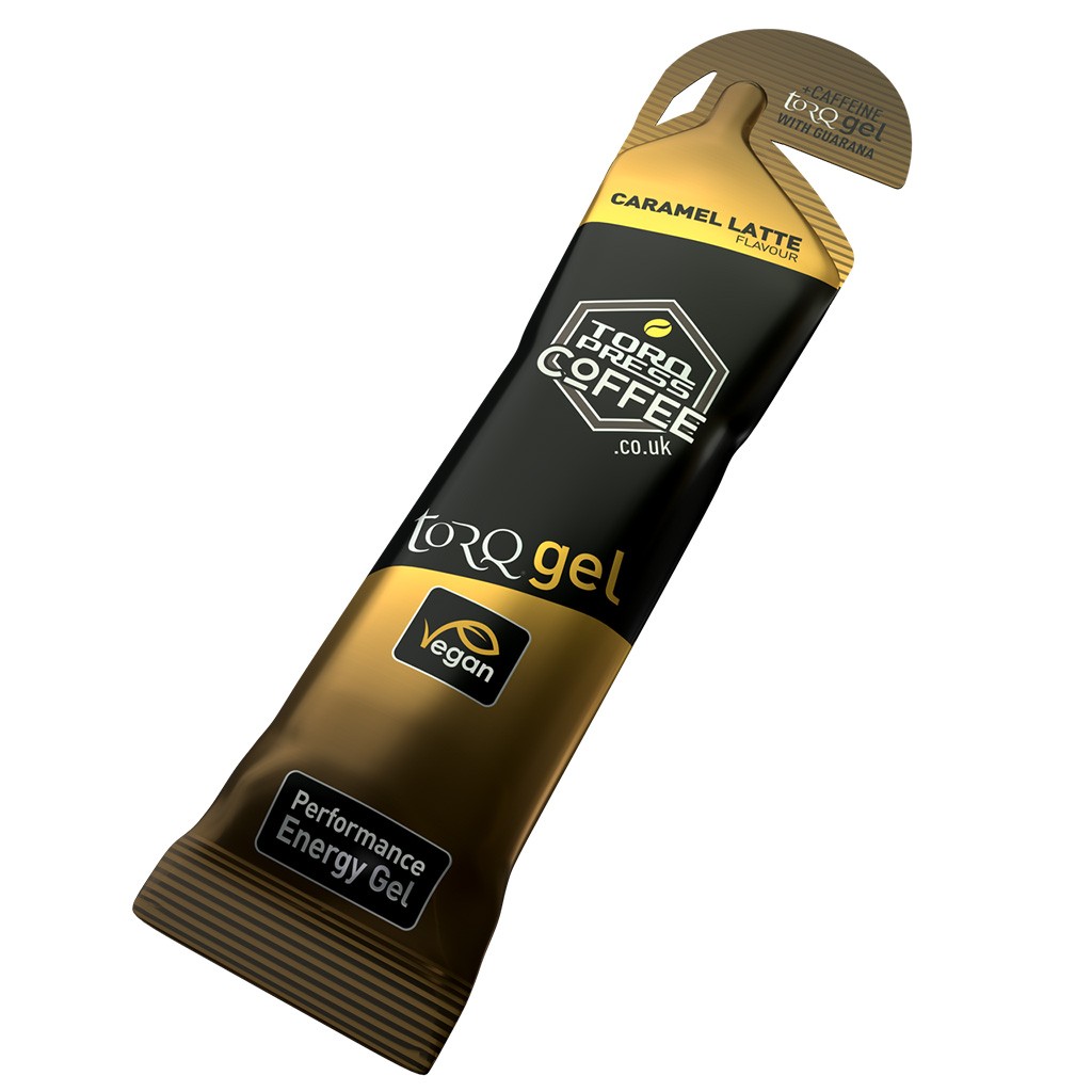 Torq Caramel Latte Organic Energy Gel - High-Potency, Electrolyte, Vegan,