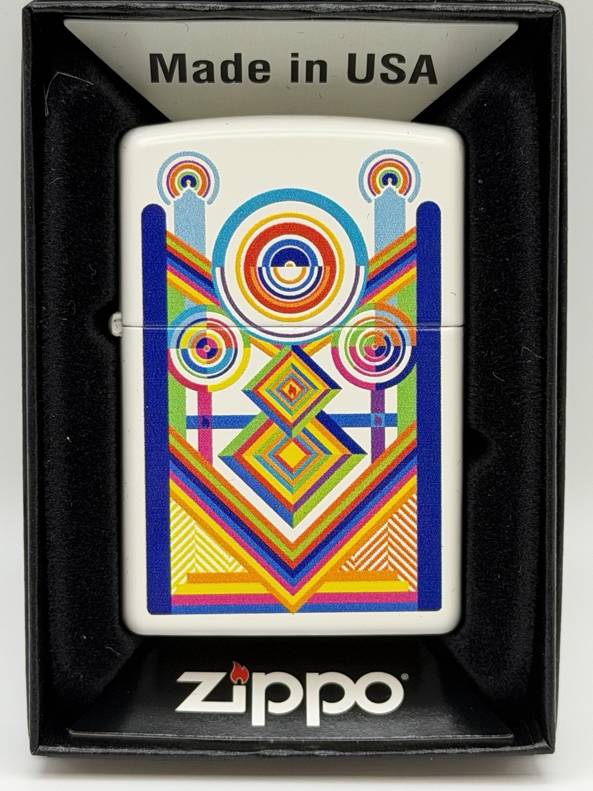 Vintage 2011 Atech White Matte Zippo Lighter New B6