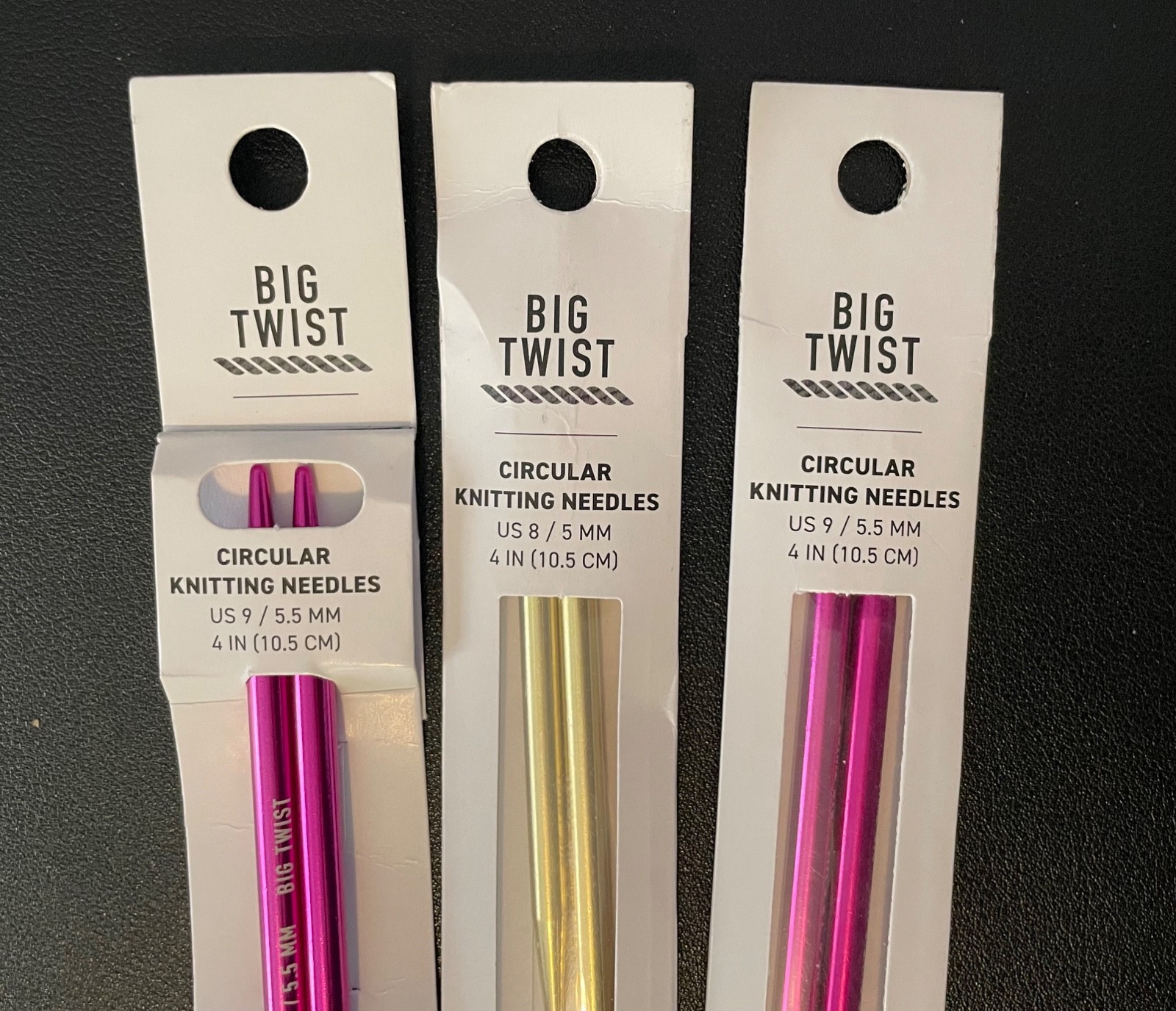 NWT LOT OF BIG TWIST CROCHET YARN CIRCULAR KNITTING NEEDLES - 3 TOTAL