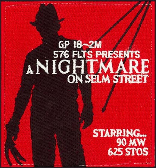 USAF 576th FLIGHT TEST SQ- MM-III- GP 18-2M- 90 MW - A NIGHTMARE - VAFB PATCH