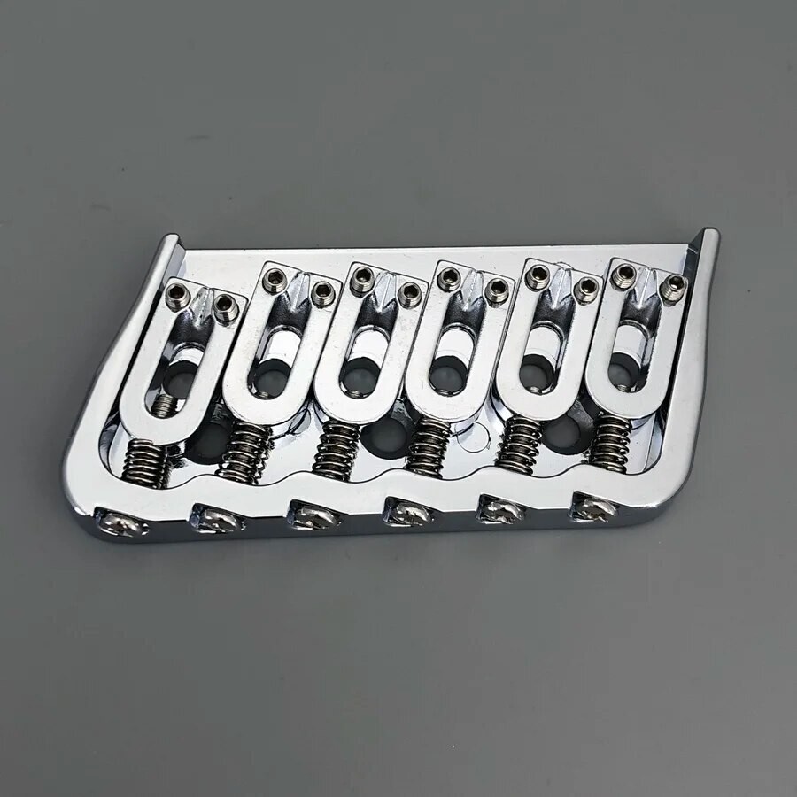 6 String Multi Scale Guitar Bridge Fits LTD and Sterling Style Guitars - Chrome