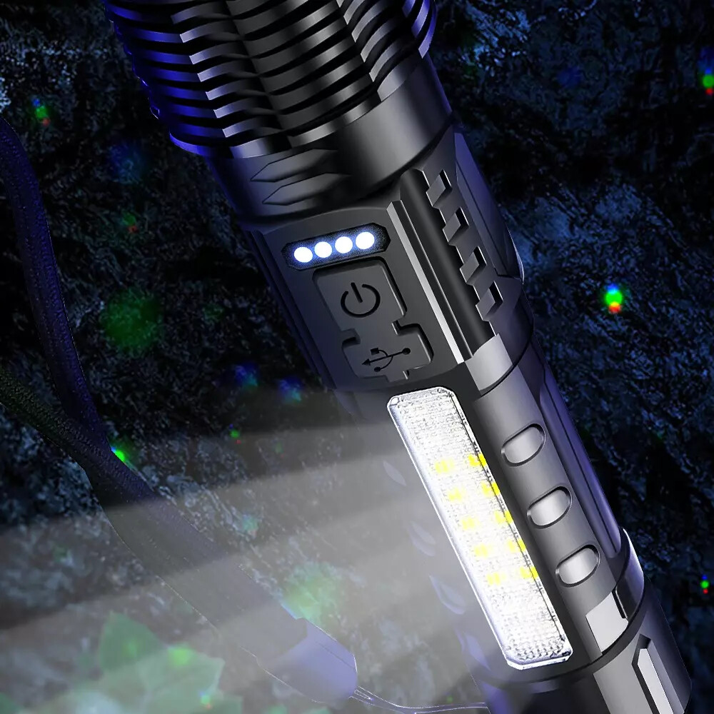 990000000Lumen Super Bright LED Flashlight Tactical Work Lights Rechargeable NEW