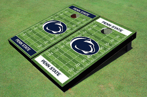 Penn State University Nittany Lions Alternating Football Field Custom Cornhole B