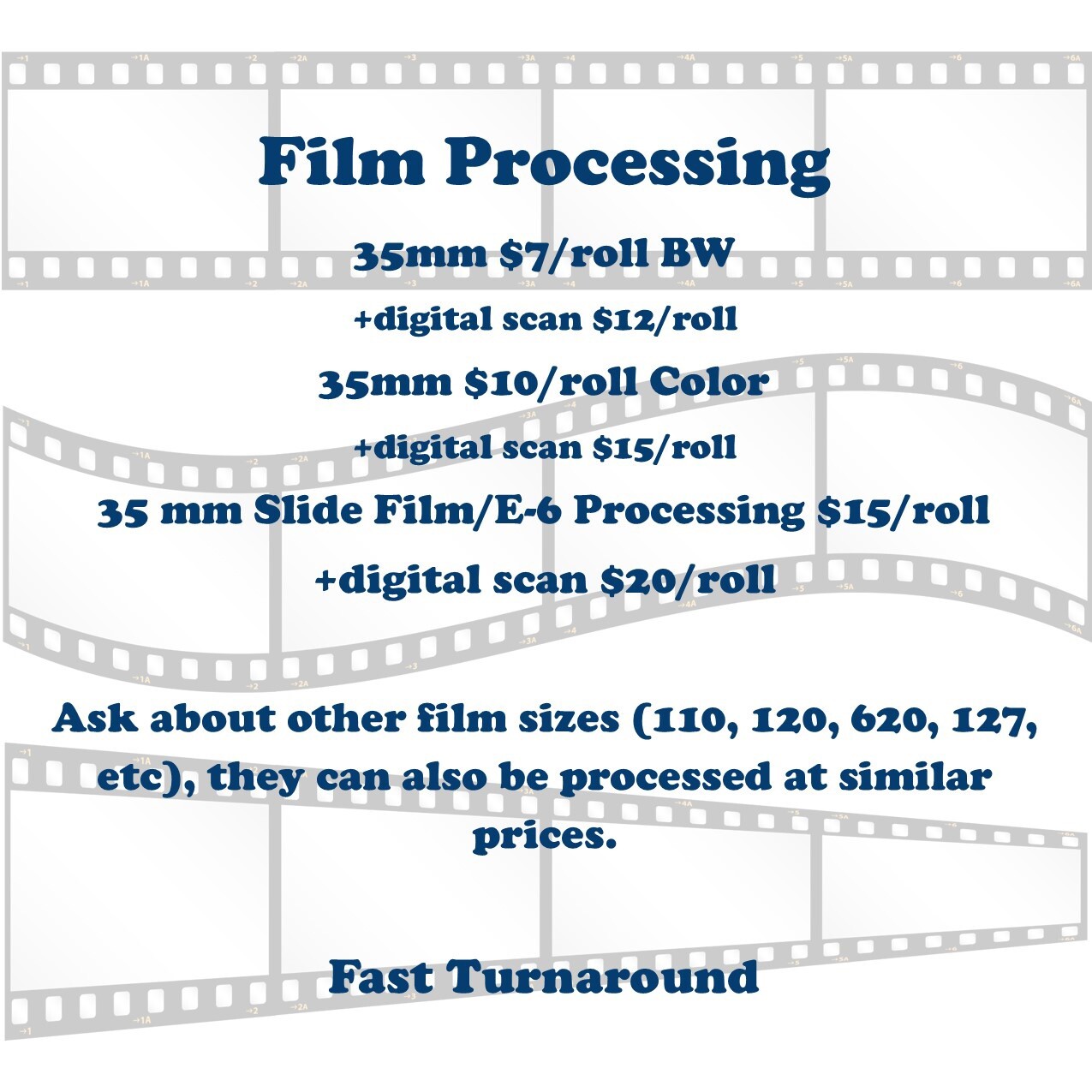 Color Film Developing With Scan