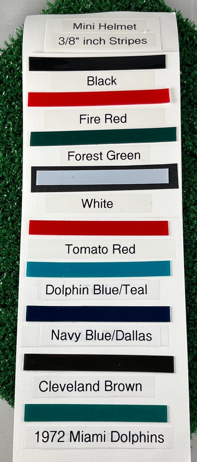 MINI HELMET STRIPE -  3/8" INCHES WIDE