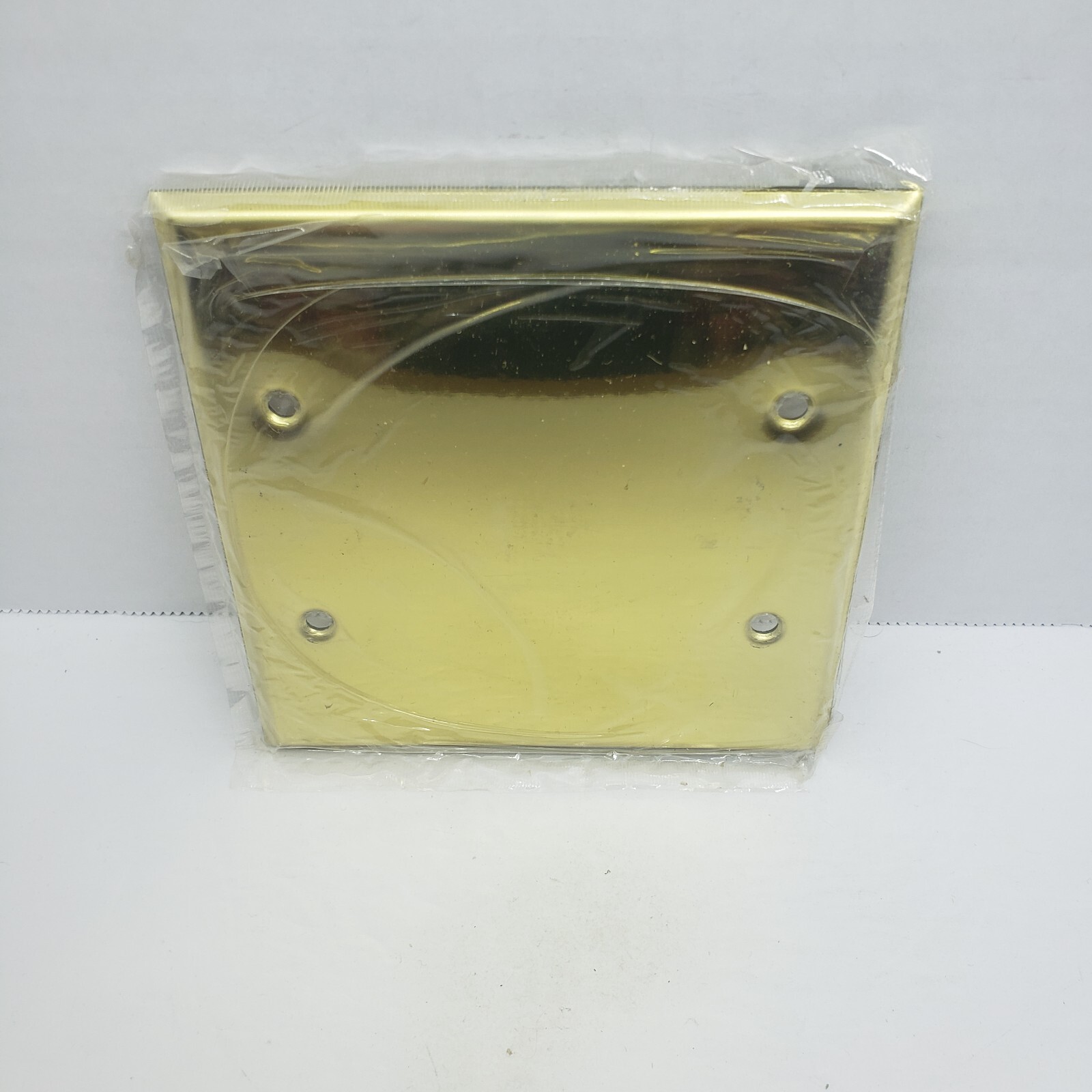 Mulberry 2-Gang  BLANK Wall Plate Cover Polished Brass #64152