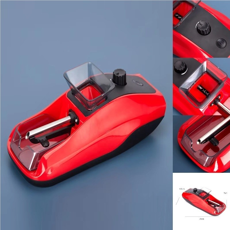 Automatic Cigarette Machine Rolling 6.5/8MM Tobacco Electric Maker Roller Red