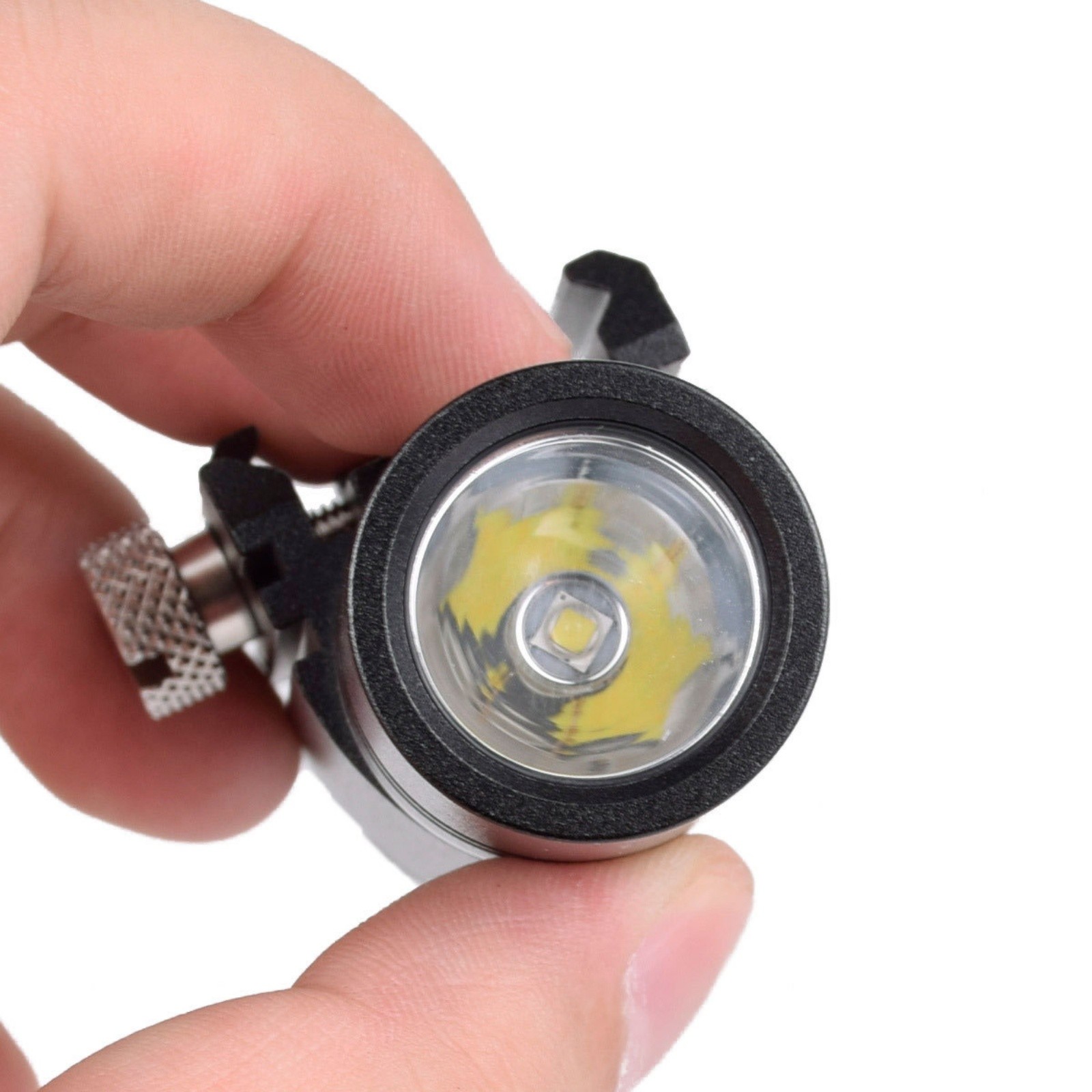 Tactical Flashlight Weaponlight Picatinny Rail Mount CR123A LED Compact Black