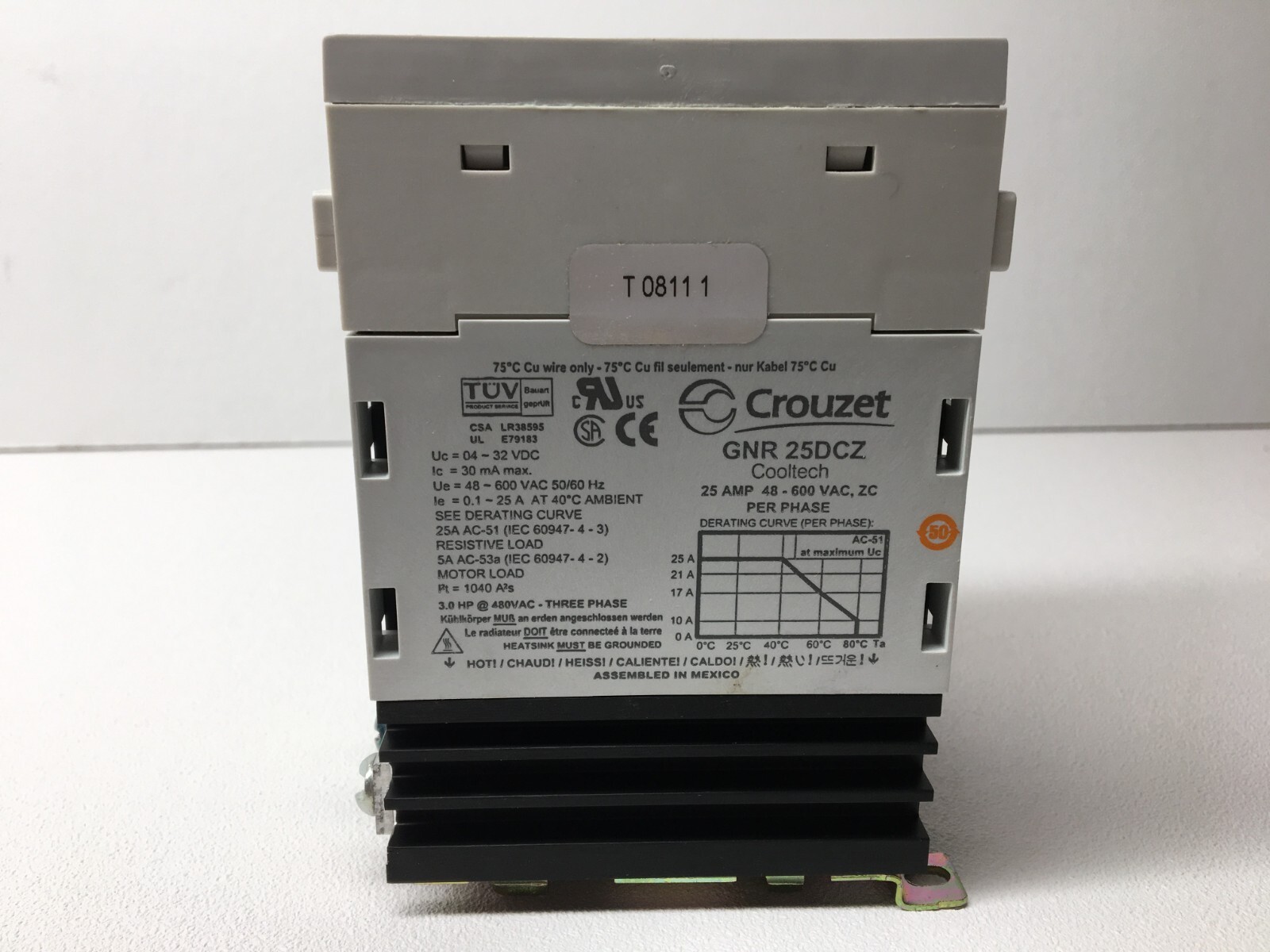 New! Crouzet GNR25DCZ Solid State Relay (#60277)